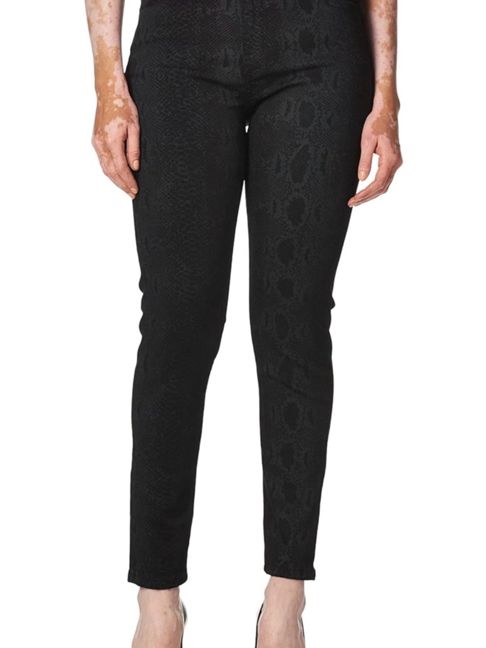 Joe's Jeans Black Snake-Embossed Skinny Jeans - Women